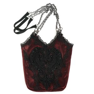 DEVIL FASHION Sac ‘Satin Blood’ Rouge Et Noir guranteed de qualité 28