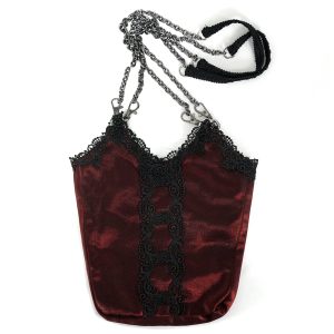 DEVIL FASHION Sac ‘Satin Blood’ Rouge Et Noir guranteed de qualité 30