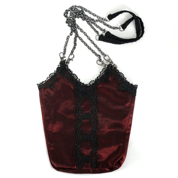 DEVIL FASHION Sac ‘Satin Blood’ Rouge Et Noir guranteed de qualité 10