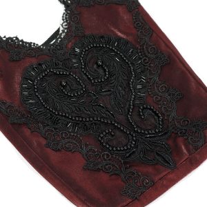 DEVIL FASHION Sac ‘Satin Blood’ Rouge Et Noir guranteed de qualité 32