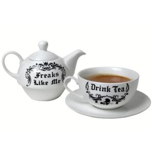 ALCHEMY GOTHIC Service à Thé ‘Freaks Like Me Drink Tea’ guranteed de qualité 8