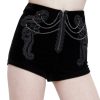 DEVIL FASHION Short ‘Artemis’ En Velours Noir qualité supérieure 38