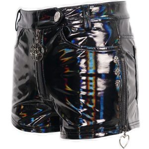 prix pas cher DEVIL FASHION Short ‘Cyber Laser’ En Vinyl Noir 51