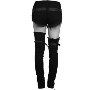 PUNK RAVE Short Et Leg Warmers ‘Furia’ Noirs grossiste 48