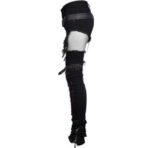 PUNK RAVE Short Et Leg Warmers ‘Furia’ Noirs grossiste 50