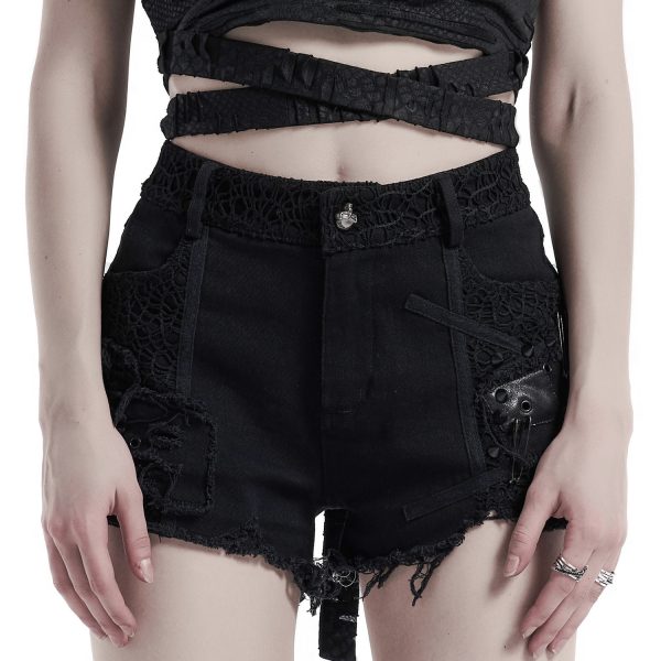 en ligne PUNK RAVE Short Gothique ‘Cassiopee’ Noir 17