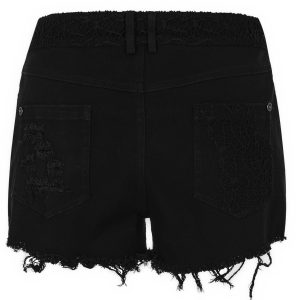 en ligne PUNK RAVE Short Gothique ‘Cassiopee’ Noir 60