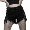 ultratendance PUNK RAVE Short Gothique ‘Ragged’ Noir 46