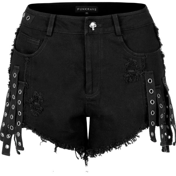 ultratendance PUNK RAVE Short Gothique ‘Ragged’ Noir 13