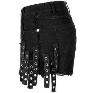 ultratendance PUNK RAVE Short Gothique ‘Ragged’ Noir 46