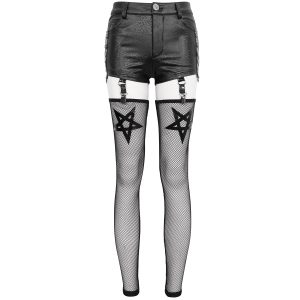 DEVIL FASHION Short Sexy ‘Pentagram’ En Simili Cuir Noir soldes magasin 43