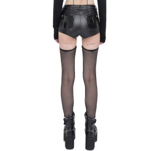 DEVIL FASHION Short Sexy ‘Pentagram’ En Simili Cuir Noir soldes magasin 37