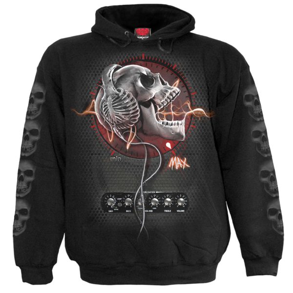 grossiste Spiral Direct Sweat à Capuche Pour Enfants ‘Never Too Loud’ Noir 1