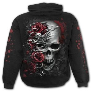 boutique paris Spiral Direct Sweat à Capuche Pour Enfants ‘Skulls N’ Roses’ Noir 6