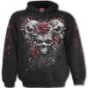 boutique paris Spiral Direct Sweat à Capuche Pour Enfants ‘Skulls N’ Roses’ Noir 8