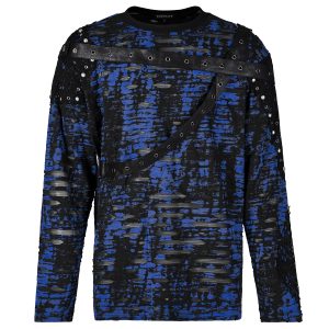 en ligne vente PUNK RAVE Sweat ‘Neobus’ Noir Et Bleu 42