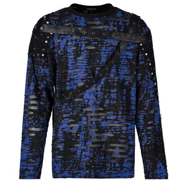 en ligne vente PUNK RAVE Sweat ‘Neobus’ Noir Et Bleu 12