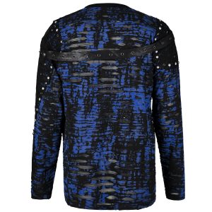 en ligne vente PUNK RAVE Sweat ‘Neobus’ Noir Et Bleu 44