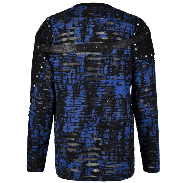 en ligne vente PUNK RAVE Sweat ‘Neobus’ Noir Et Bleu 13