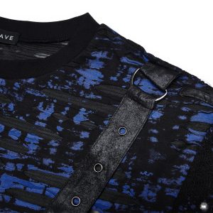 en ligne vente PUNK RAVE Sweat ‘Neobus’ Noir Et Bleu 48