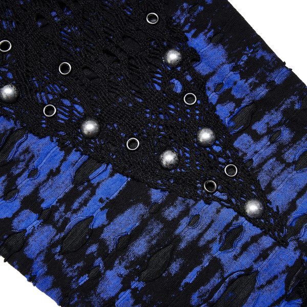 en ligne vente PUNK RAVE Sweat ‘Neobus’ Noir Et Bleu 19