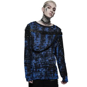 en ligne vente PUNK RAVE Sweat ‘Neobus’ Noir Et Bleu 32