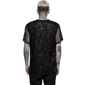 PUNK RAVE T-Shirt ‘Broken Holes’ Noir à prix d'occasion 23