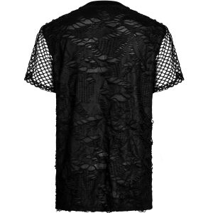 PUNK RAVE T-Shirt ‘Broken Holes’ Noir à prix d'occasion 35