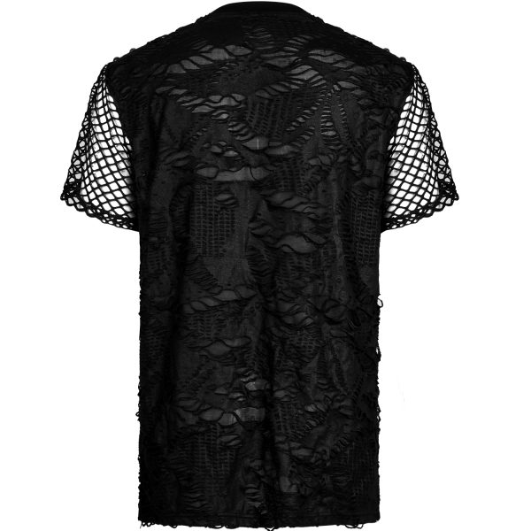 PUNK RAVE T-Shirt ‘Broken Holes’ Noir à prix d'occasion 11