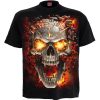 france en ligne Spiral Direct T-Shirt Manches Courtes Pour Enfants ‘Skull Blast’ Noir 10