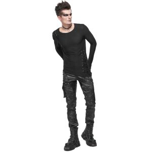 DEVIL FASHION T-Shirt Manches Longues Asymétrique ‘Titan’ Noir bas prix 42