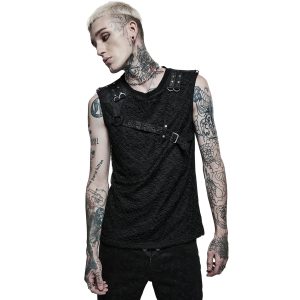 Prestation Et Rapide PUNK RAVE T-Shirt Pour Hommes ‘Punk Mesh’ Noir 17