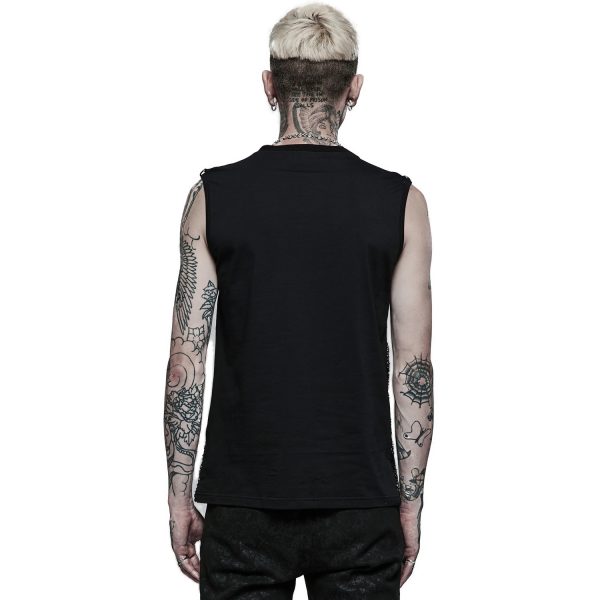 Prestation Et Rapide PUNK RAVE T-Shirt Pour Hommes ‘Punk Mesh’ Noir 4