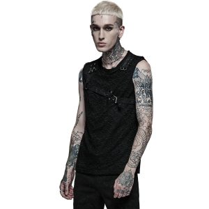 Prestation Et Rapide PUNK RAVE T-Shirt Pour Hommes ‘Punk Mesh’ Noir 21