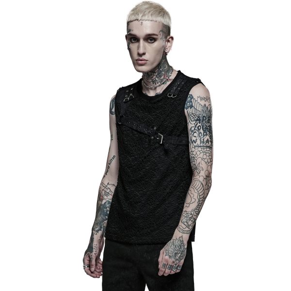 Prestation Et Rapide PUNK RAVE T-Shirt Pour Hommes ‘Punk Mesh’ Noir 5