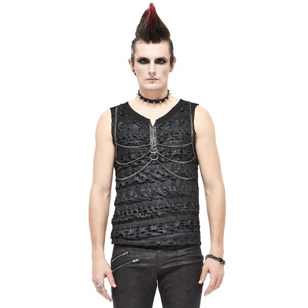 online boutique DEVIL FASHION T-Shirt Sans Manches ‘Bommoth’ Noir 3