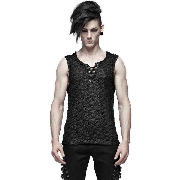 luxe soldes PUNK RAVE T-Shirt Sans Manches ‘Psychonaut’ Noir 3