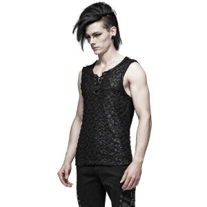 luxe soldes PUNK RAVE T-Shirt Sans Manches ‘Psychonaut’ Noir 21