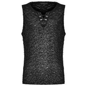 luxe soldes PUNK RAVE T-Shirt Sans Manches ‘Psychonaut’ Noir 27