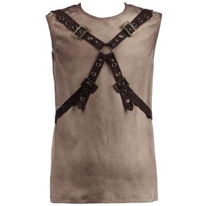 jusqu'à PUNK RAVE T-Shirt Steampunk ‘Lazarus’ Beige 18