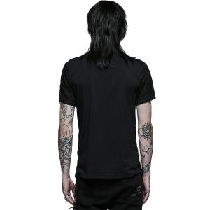 PUNK RAVE T-Shirt ‘Stylish Mesh’ Noir soldes luxe 20