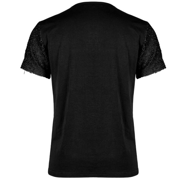 PUNK RAVE T-Shirt ‘Stylish Mesh’ Noir soldes luxe 10