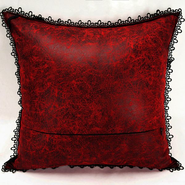 PUNK RAVE Taie D’Oreiller Décorative ‘Gothic Cozy’ Rouge livraison la plus rapide 3