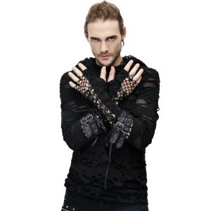 soldes de Noël DEVIL FASHION Top à Capuche ‘Gothic Damage’ Noir 33