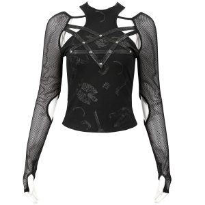 DEVIL FASHION Top à Manches Longues ‘Draven’ Noir REMISE 42