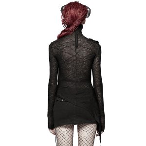 mode PUNK RAVE Top Asymétrique ‘Laertes’ Noir 22