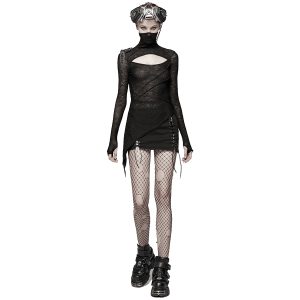 mode PUNK RAVE Top Asymétrique ‘Laertes’ Noir 32