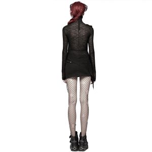 mode PUNK RAVE Top Asymétrique ‘Laertes’ Noir 34