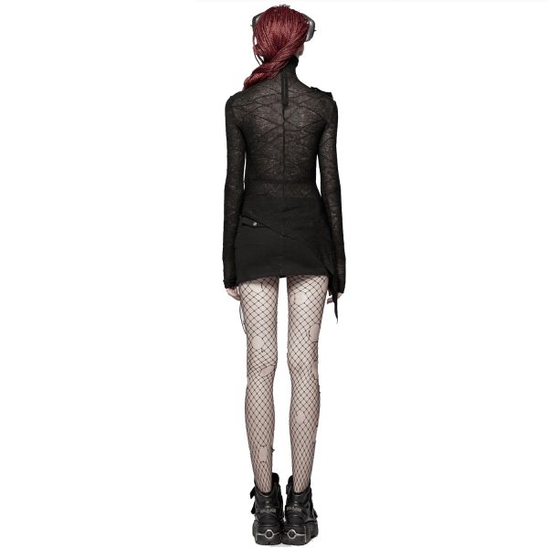 mode PUNK RAVE Top Asymétrique ‘Laertes’ Noir 10