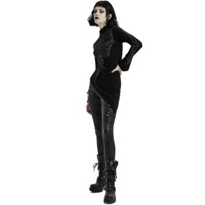 pas cher en vente PUNK RAVE Top Asymétrique ‘Rib Cage’ Noir 35